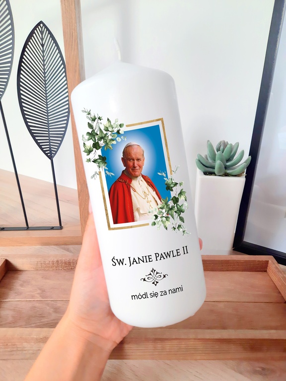 Świeca religijna/liturgiczna ŚWIĘTY PATRON - wzór 1
