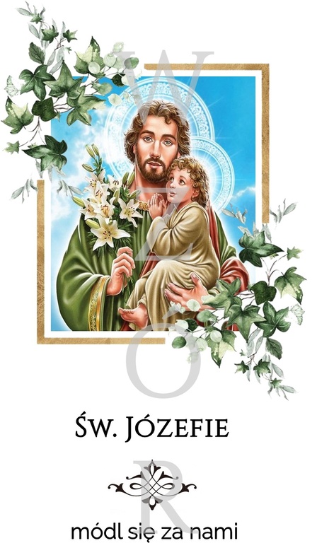 Świeca religijna/liturgiczna ŚWIĘTY PATRON - wzór 1 (6)