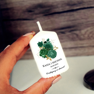 Podziękowanie WESELE - kolekcja BOTTLE GREEN