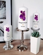 Świeca na stół WESELE - kolekcja PURPLE GOLD (2)