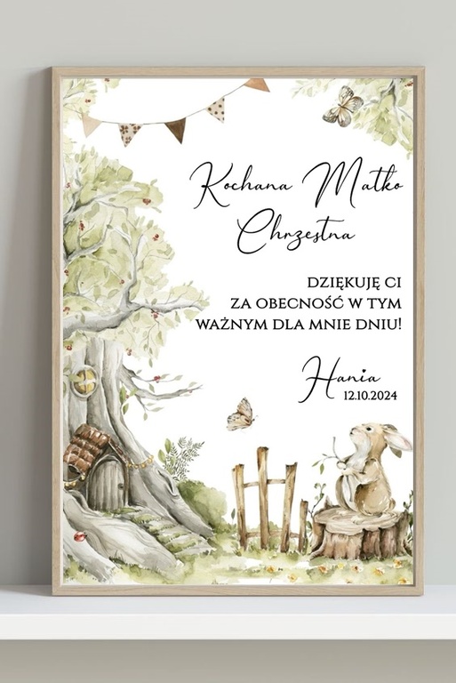 Ramka PODZIĘKOWANIE Chrzest/Roczek