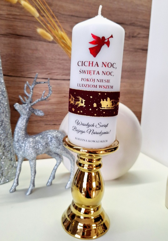 Świeca dekoracyjna ŚWIĘTA - wzór 28 (2)