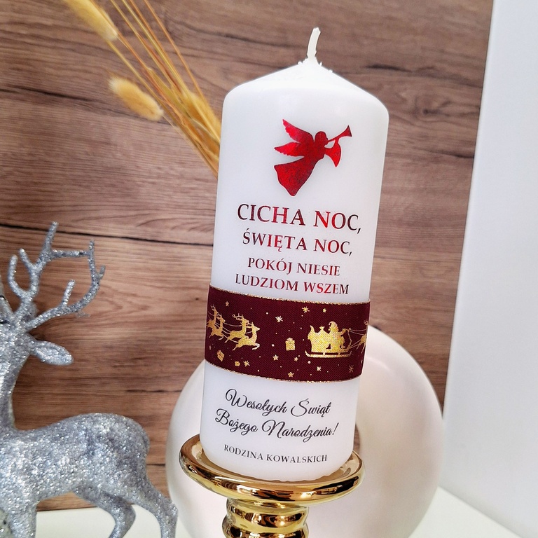 Świeca dekoracyjna ŚWIĘTA - wzór 28