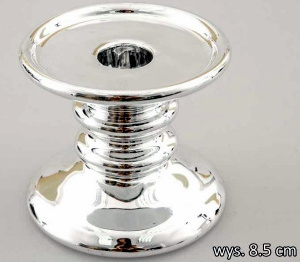 Świecznik srebrny CHROM 8,5 cm
