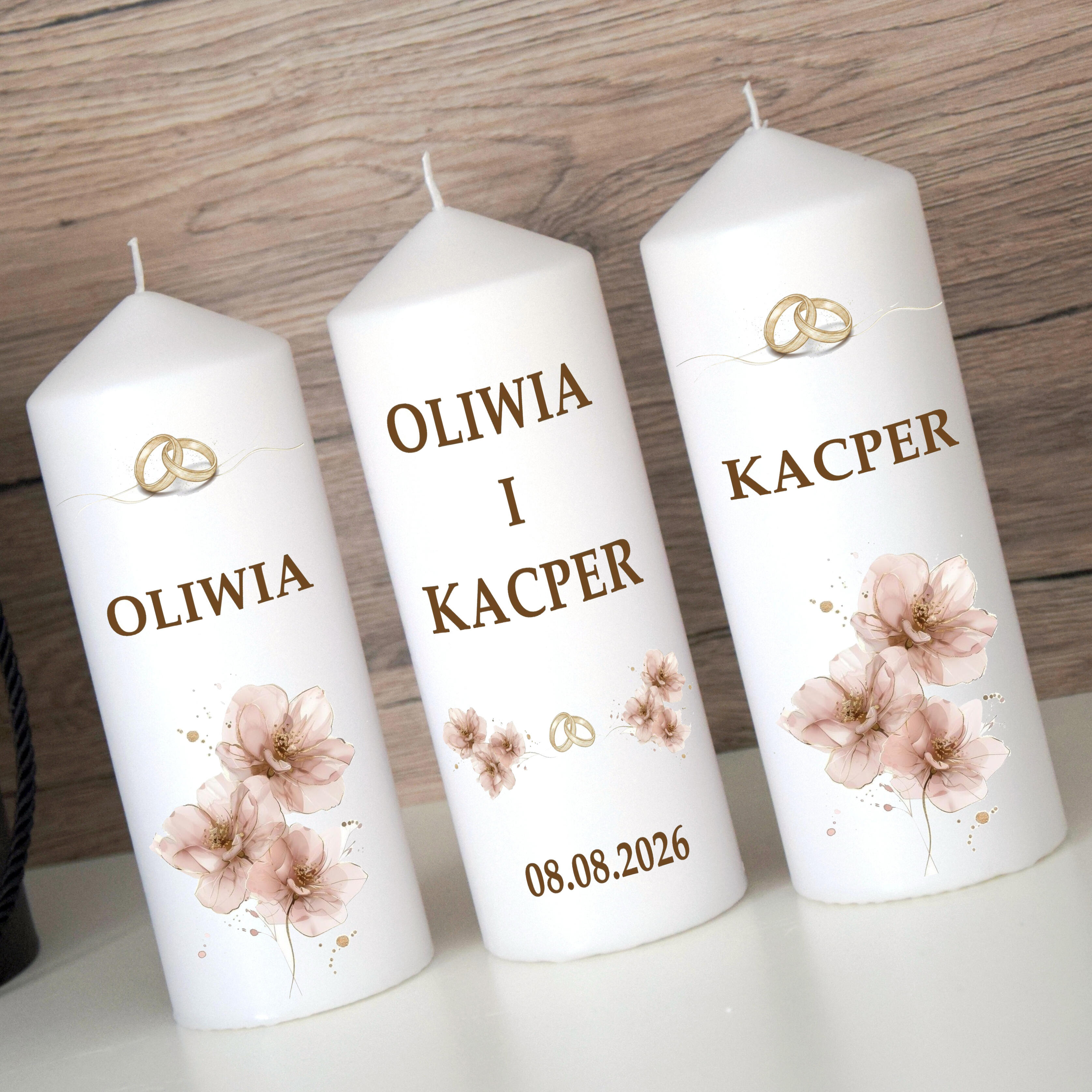 Zestaw 3 świec BŁOGOSŁAWIEŃSTWO - wzór 13