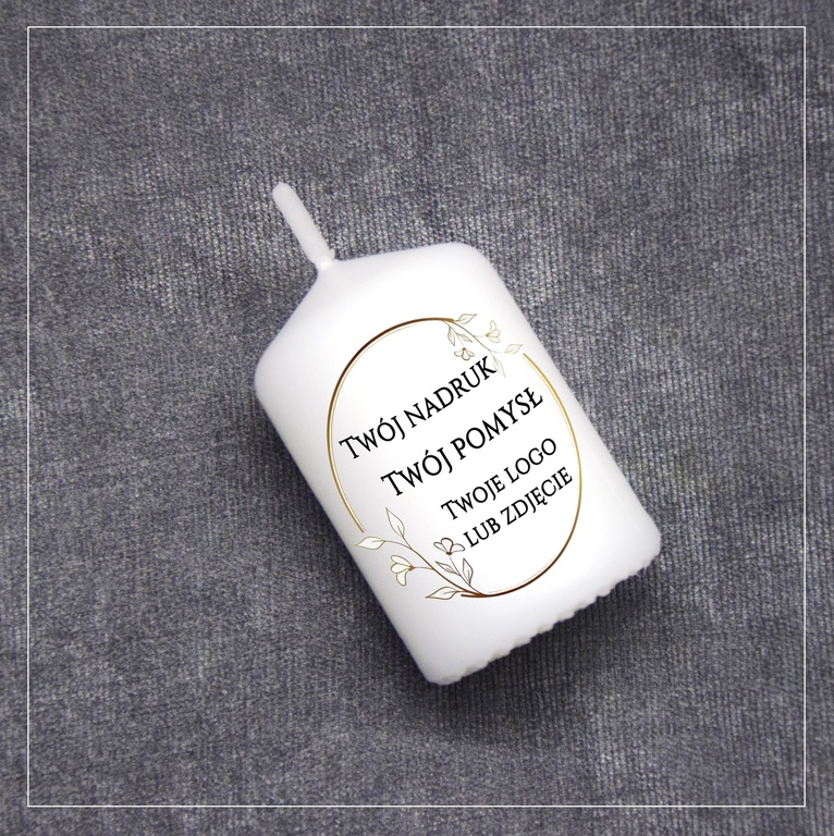 Świeca personalizowana z własną grafiką - 6cm (2)