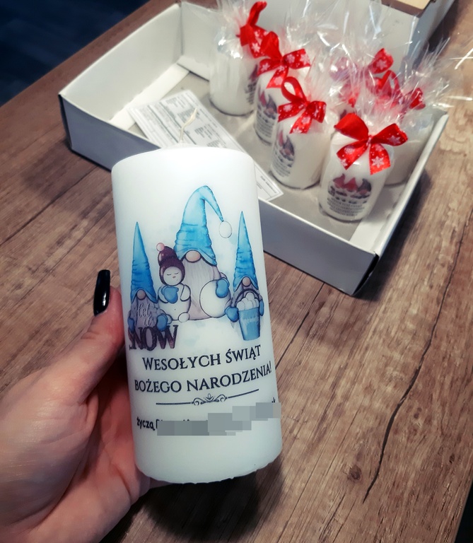 Świeca Prezencik świąteczny - wzór 18 (7)