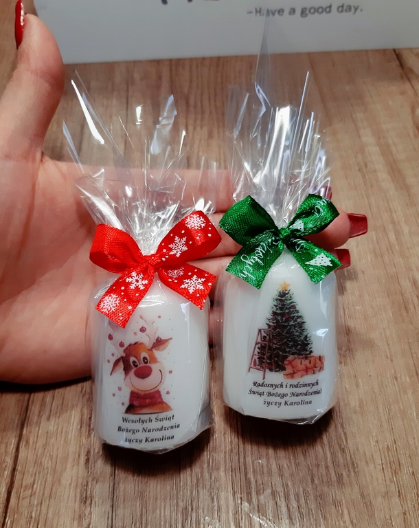 Świeca Prezencik świąteczny - wzór 18 (4)
