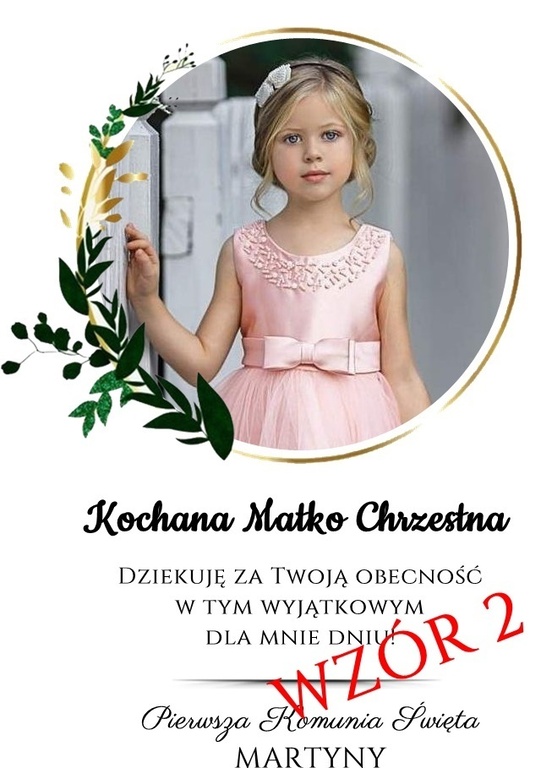 Podziękowanie ze zdjęciem - DZIEWCZYNKA (5)