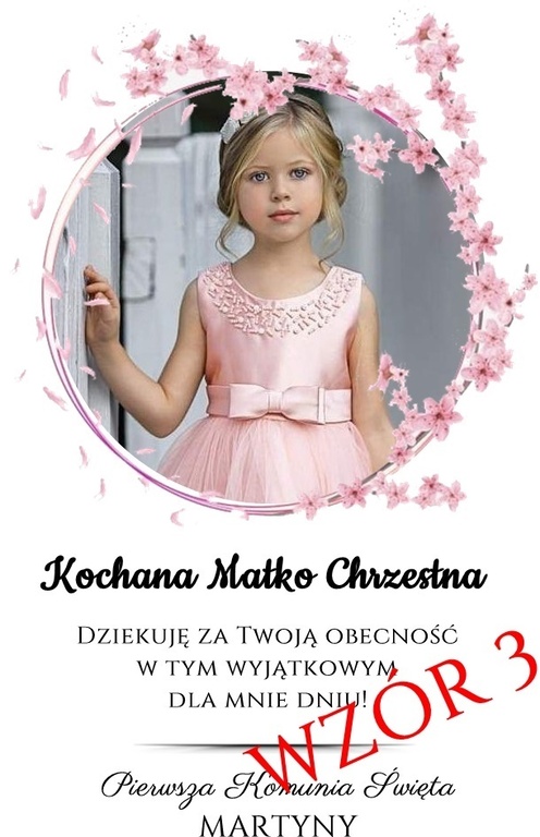 Podziękowanie ze zdjęciem - DZIEWCZYNKA (6)