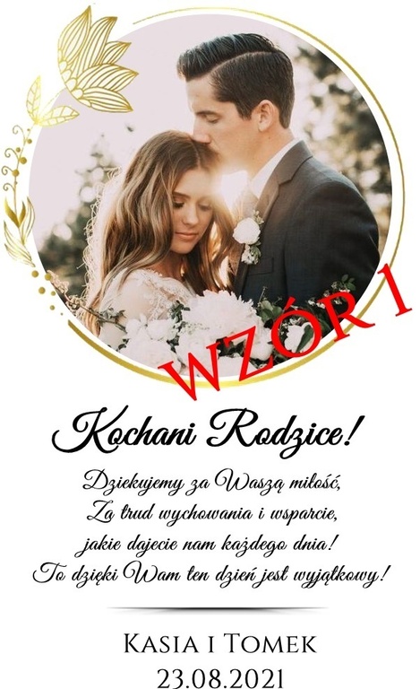 Podziękowanie ze zdjęciem - ŚLUB/WESELE (3)