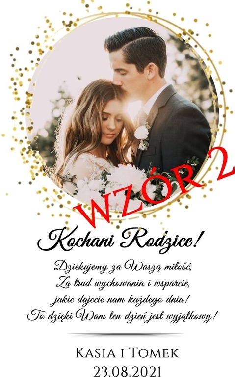 Podziękowanie ze zdjęciem - ŚLUB/WESELE (4)