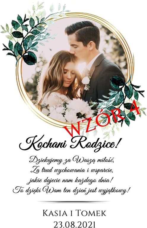 Podziękowanie ze zdjęciem - ŚLUB/WESELE (6)