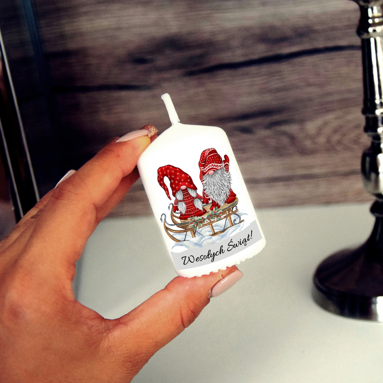 Świeca Prezencik świąteczny - wzór 65